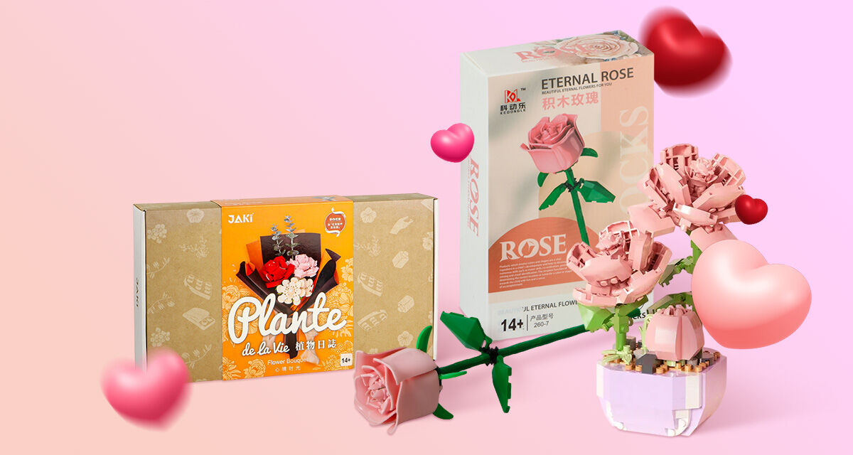 Конструкторы цветы<br>в подарок